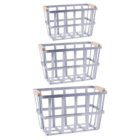 MADE4MANSIONS DII Assorted Galvanized Metal Urban Modern Metal Basket MA2691437